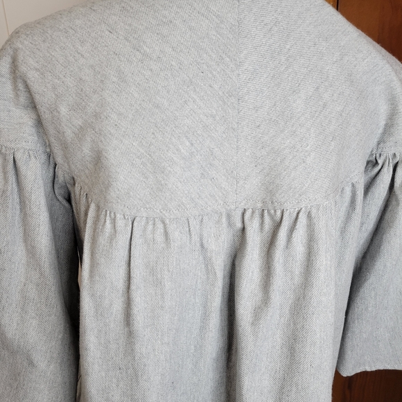 Current Air by Anthropologie Cropped Flutter Sleeve Jacket/shirt size XS gray - Picture 6 of 7